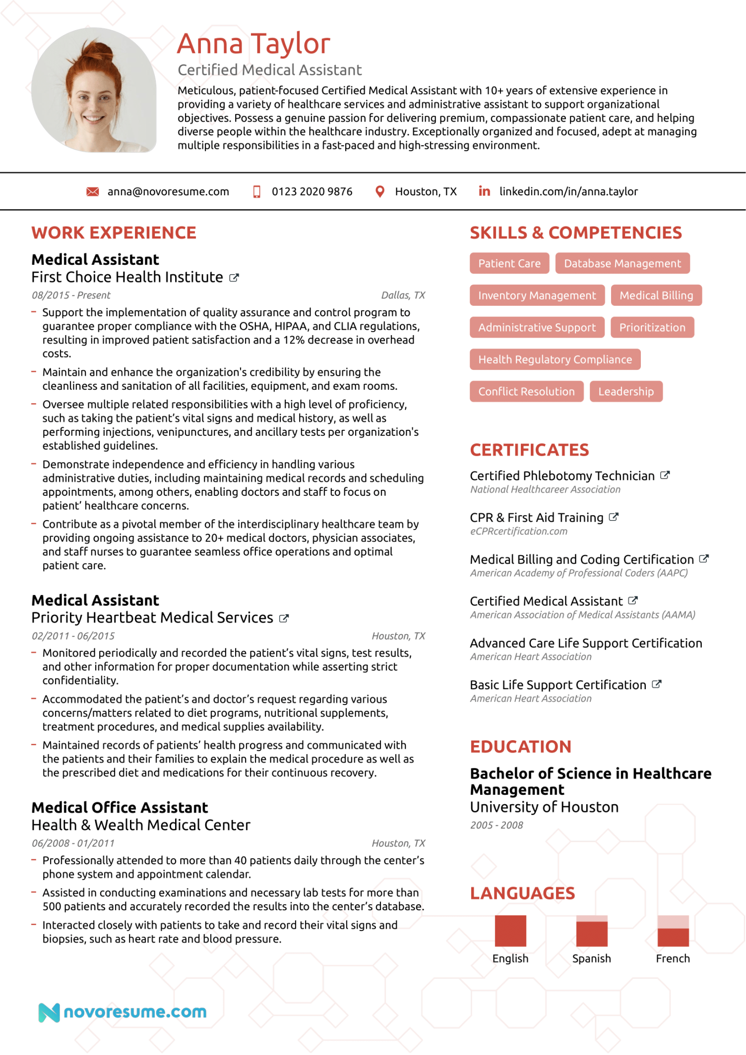 Medical Assistant Resume - Examples & Guide for