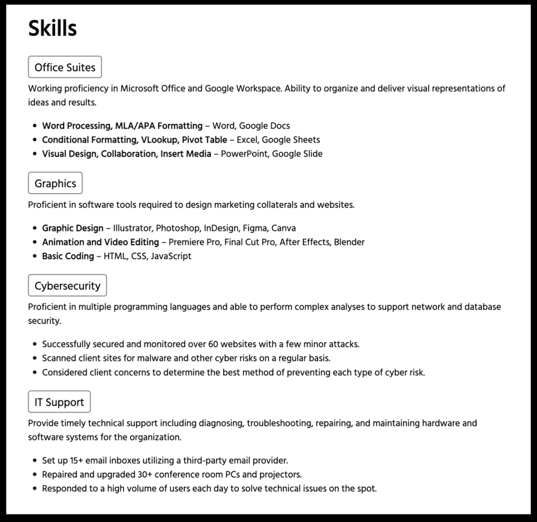 Computer Skills to Write in Your CV [w/ Examples & Writing Tips
