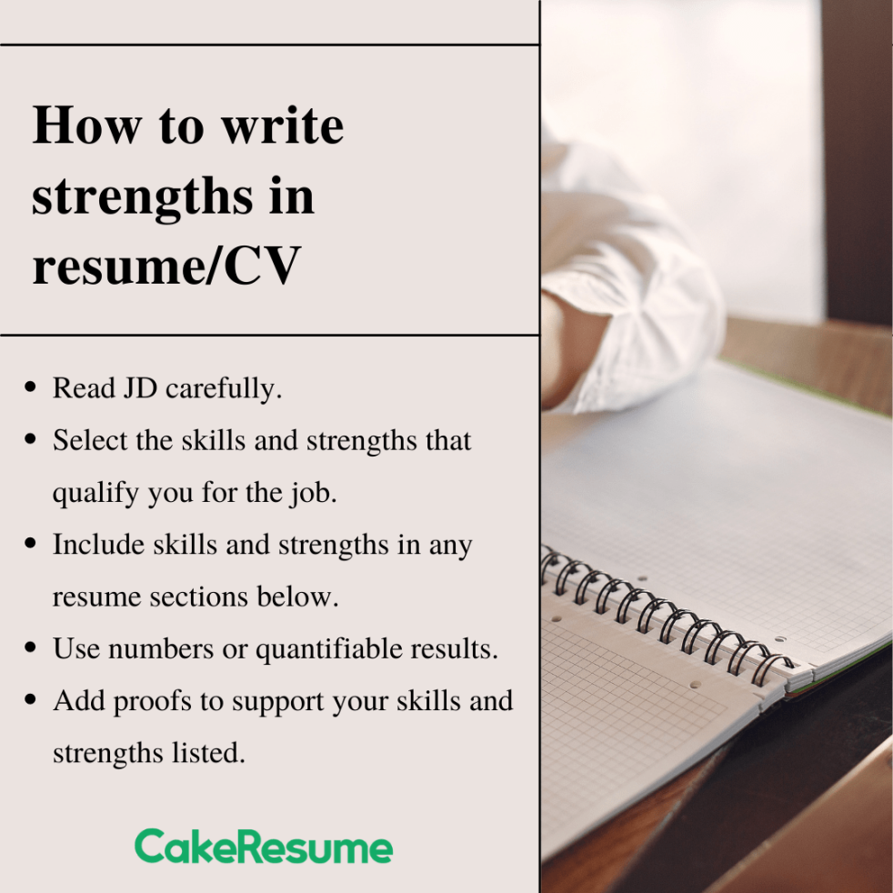 + Resume Strength Examples to Level Up Your Job Hunt  CakeResume